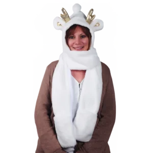 bonnet écharpe cornes renne de la marque NOEL EN FOLIE. Réf. NDD319.